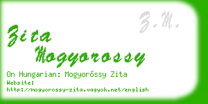 zita mogyorossy business card
