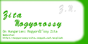 zita mogyorossy business card
